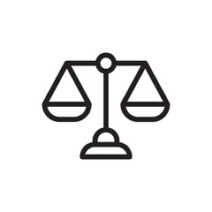 Balance icon. Justice vector icon. Judge flat sign design. Law balance symbol pictogram. UX UI icon