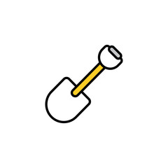 Shovel icon design with white background stock illustration