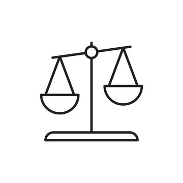 Balance icon. Justice vector icon. Judge flat sign design. Law balance symbol pictogram. UX UI icon