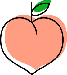 Simple peach icon