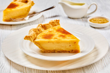 sugar cream pie, hoosier pie, custard cream pie