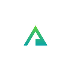 Letter A Triangle Logo. A Logo Simple