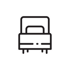 Bed vector icon. Bed flat sign design. Bedroom symbol pictogram. UX UI icon