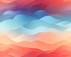 Fototapeta na wymiar Beautiful and vivid, wavy and colored gradient background, seamless and tiled