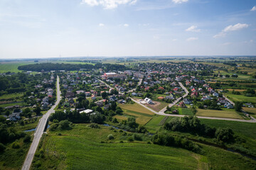 Fototapeta na wymiar Aerial view of Werbkowice, Poland