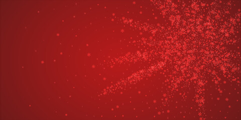Snowy christmas background. Subtle flying snow