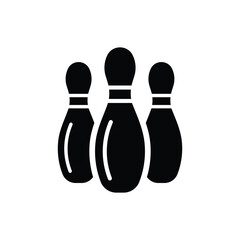 Bowling ball pin vector icon. Bowling pin flat sign design. Bowling symbol pictogram. UX UI icon