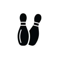 Bowling ball pin vector icon. Bowling pin flat sign design. Bowling symbol pictogram. UX UI icon