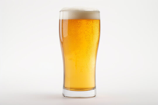 グラスに入った生ビール：AI生成画像