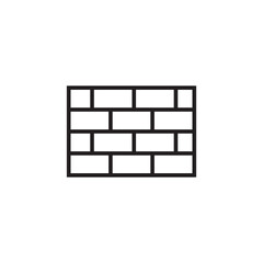 Brick wall vector icon. Brick wall flat sign design. Brick wall symbol pictogram. UX UI icon