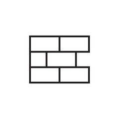 Brick wall vector icon. Brick wall flat sign design. Brick wall symbol pictogram. UX UI icon