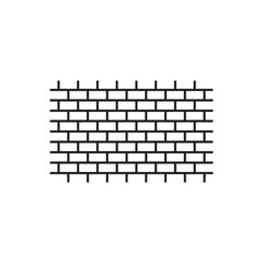 Brick wall vector icon. Brick wall flat sign design. Brick wall symbol pictogram. UX UI icon