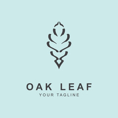 Oak leaf logo design template