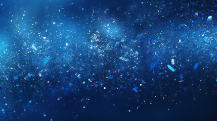 Fototapeta premium Blue Glitter Glamorous Background. Generative AI.