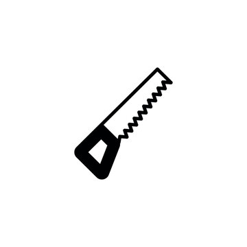 Hand Saw icon design with white background stock illustration