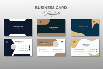 Vector unique modern business card template set design