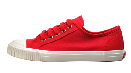 red canvas shoe