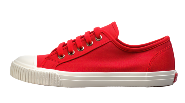 red canvas shoe