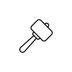 Hammer icon design with white background stock illustration