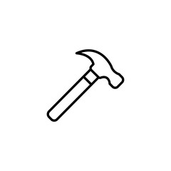 Hammer icon design with white background stock illustration