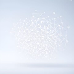 Obraz premium Germs virus bacteria molecule bubble structure hi tech background cosmetic mockup science lab illustration art generative ai