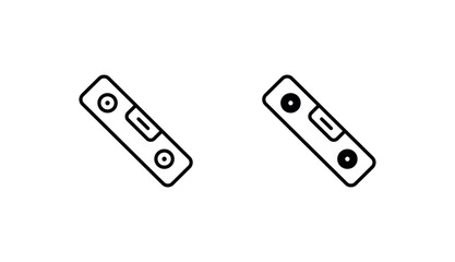 Spirit Level icon design with white background stock illustration