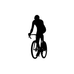 Obraz na płótnie Canvas silhouette of a cyclist