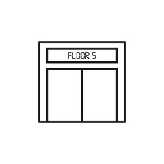 Elevator vector icon. Elevator flat sign design. Elevator symbol pictogram. UX UI icon