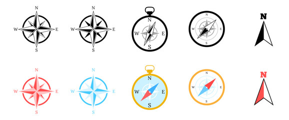 Fototapeta compass icon direction maps navigation obraz