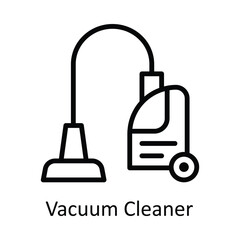 Vacuum Cleaner Vector outline Icon Design illustration. Kitchen and home  Symbol on White background EPS 10 File