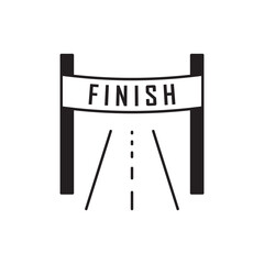 Finish flag vector icon. Formula 1 finish flat sign design. Finish road racing symbol pictogram. UX UI icon