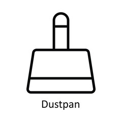 Dustpan Vector outline Icon Design illustration. Kitchen and home  Symbol on White background EPS 10 File