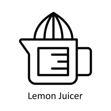 Lemon Juicer Vector outline Icon Design illustration. Kitchen and home  Symbol on White background EPS 10 File