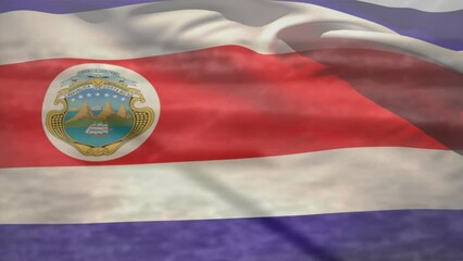 Animation of christian cross and flag of costa rica - Powered by Adobe