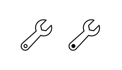 Wrench icon design with white background stock illustration