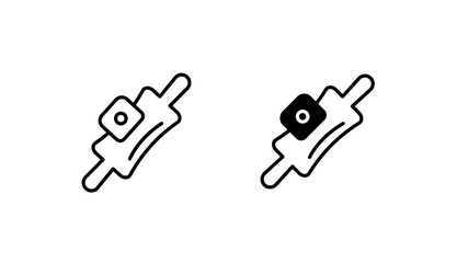 Spoke Shave icon design with white background stock illustration