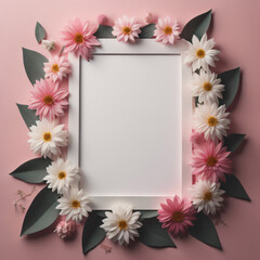 Fototapeta premium frame with flowers