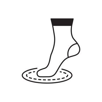 Foot sock vector icon. Foot flat sign design. Socks symbol pictogram. UX UI icon