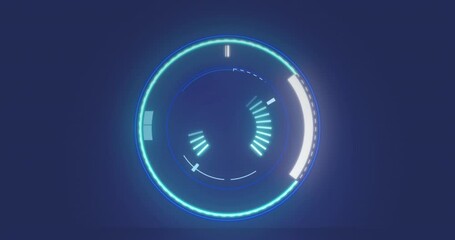 Animation of scope scanning over blue background