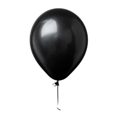 Selbstklebende Fototapete Ballon black balloon isolated on transparent background cutout