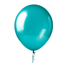 blue balloons isolated on transparent background cutout