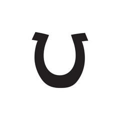 Horseshoe vector icon. Horseshoe flat sign design. Horse shoe symbol pictogram. UX UI icon
