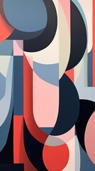 Organic Forms in a Mesmerizing Abstract Composition with Rich Color Palette. Generative AI