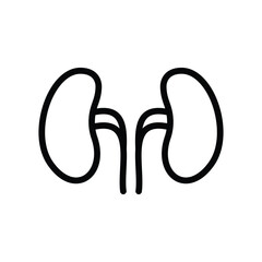 Kidneys vector icon. Kidney flat sign design. Kidneys symbol pictogram. UX UI icon