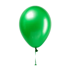 Zelfklevend Fotobehang green balloon isolated on transparent background cutout © Papugrat