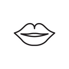 Kiss icon. Lip vector icon. Lips flat sign design. Lips symbol pictogram. UX UI icon