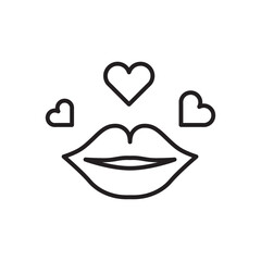 Kiss icon. Lip vector icon. Lips flat sign design. Lips symbol pictogram. UX UI icon