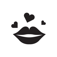 Kiss icon. Lip vector icon. Lips flat sign design. Lips symbol pictogram. UX UI icon