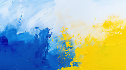 Abstract Ukrainian colors blue and yellow background. Generative AI