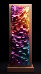 Abstract 3D Sculpture with Colorful Mix of Materials. Generative AI